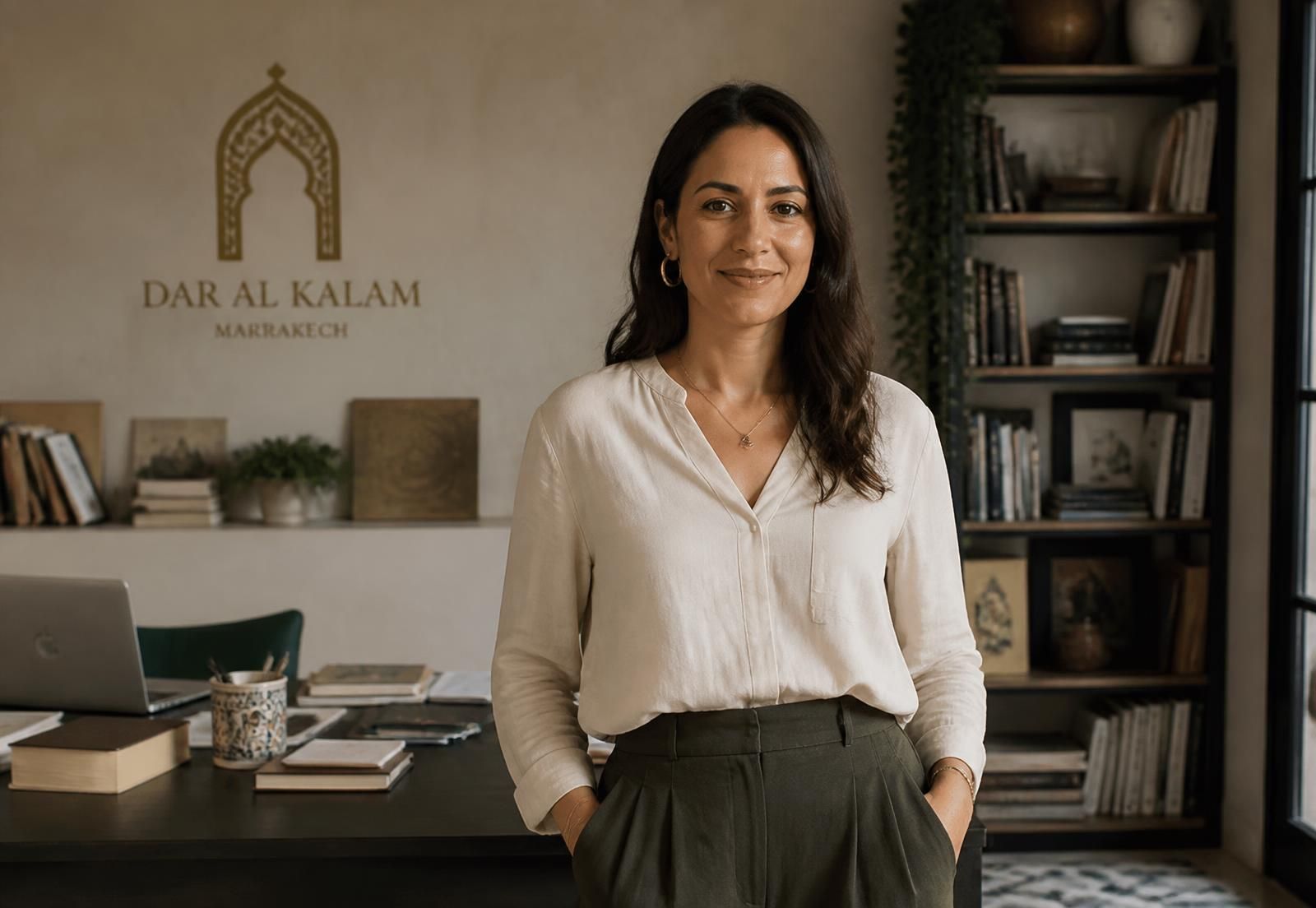 Dirigeante d'entreprise dans son bureau au Maroc